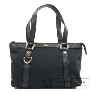 Gucci Monogram Abbey Shoulder Bag Tote Black